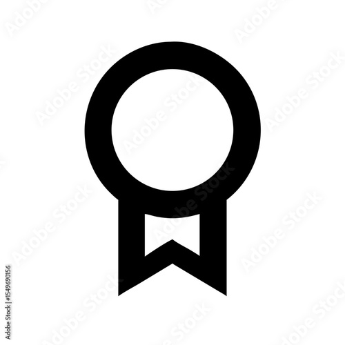 achievement ribbon icon on white background  .svg