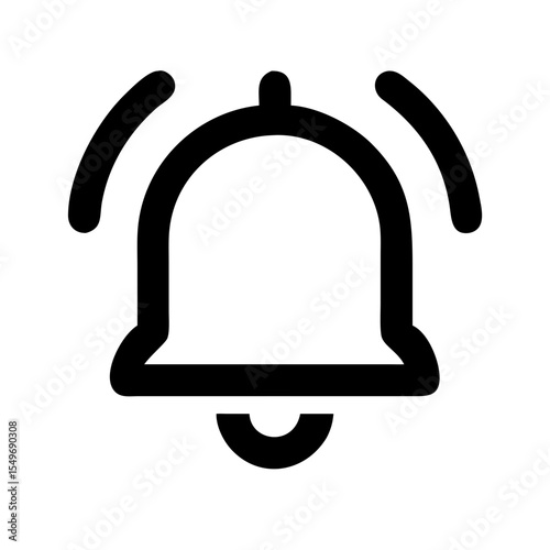 bell ringing icon on white background  .svg