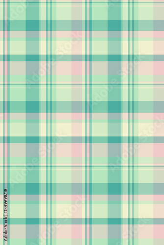 Guy tartan texture seamless, coat pattern vector background. Formal textile fabric check plaid in light and mint colors.