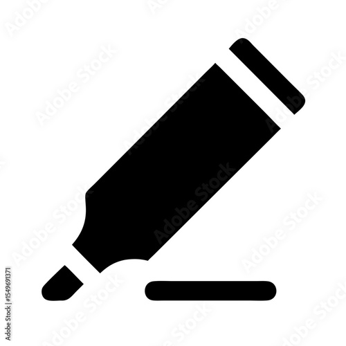highlighter pen icon on white background  