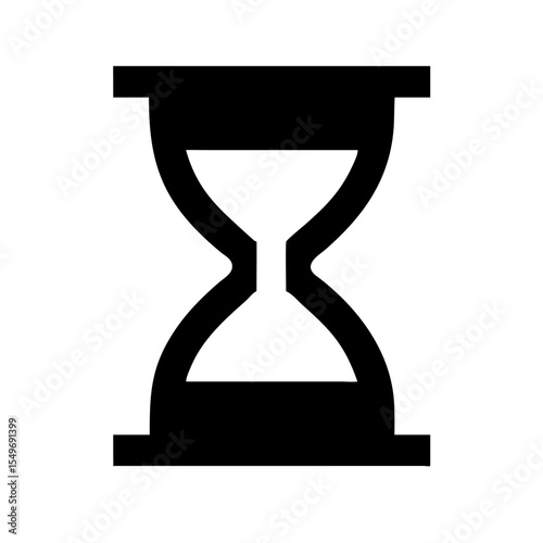 hourglass with sand icon on white background   