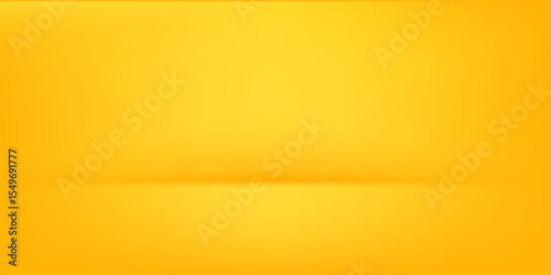 yellow background abstract with Gradient in empty room studio, Yellow empty room studio gradient used for background, yellow background studio with shine use for product shooting.