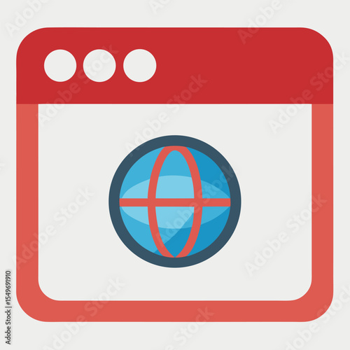 Web browser vector. Internet browsing icon.