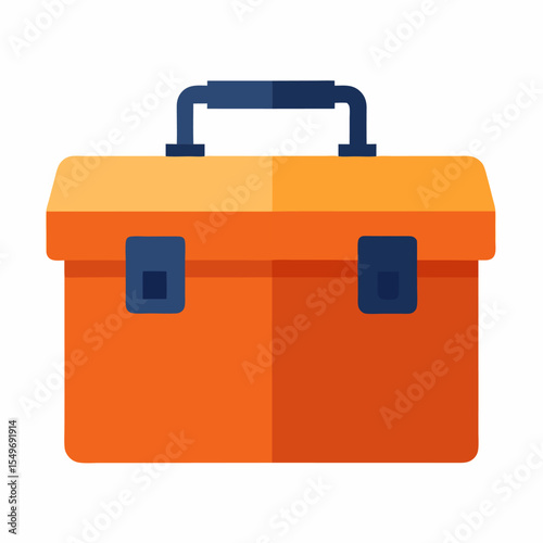 Tool box symbol. Box with tools isolated