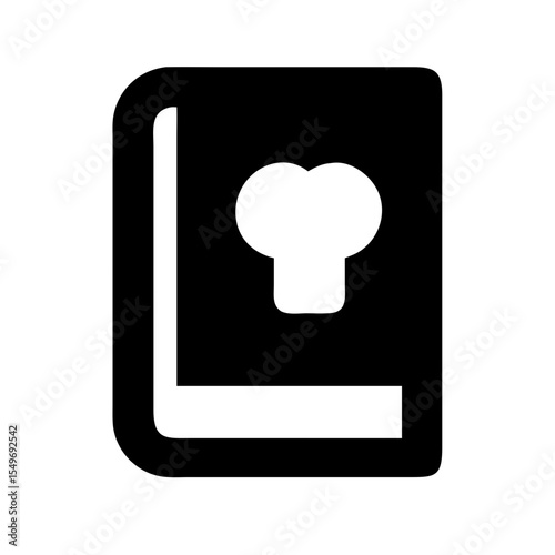 recipe book icon on white background  