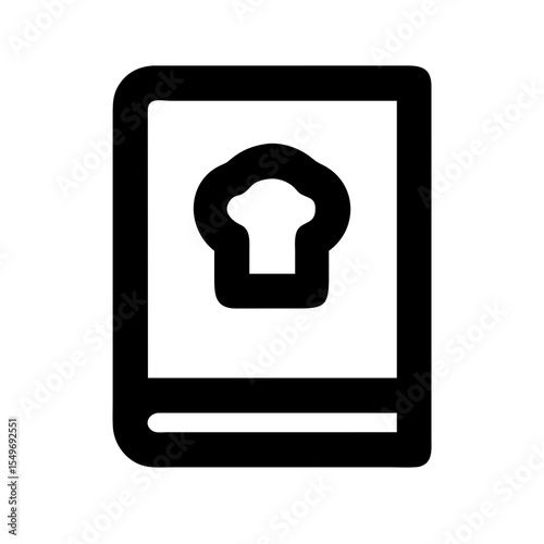 recipe book icon on white background  .svg