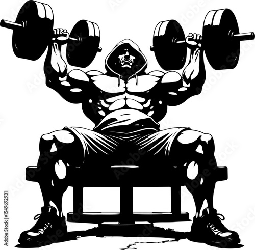 Intense Dumbbell Workout gym vector 