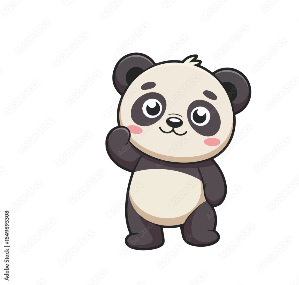 Naklejka premium panda animal vector 