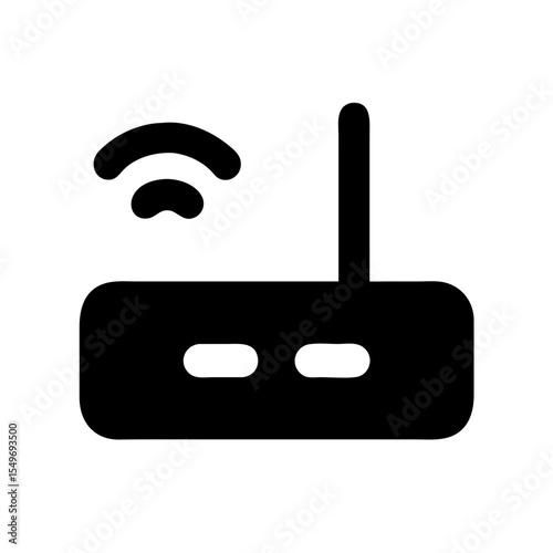 wi fi router icon on white background  .svg