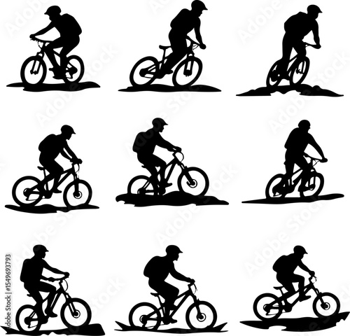 Mountain Bike Trail Designs vector bundle