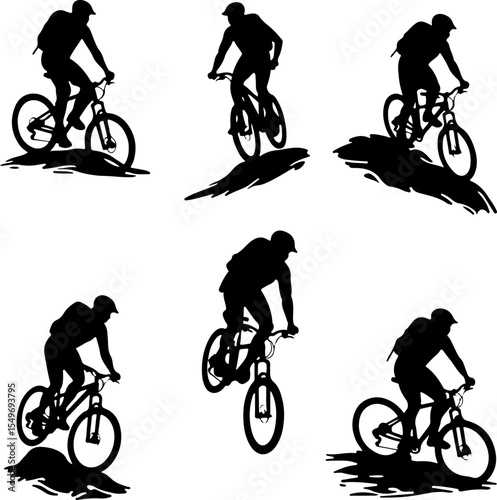 Mountain Bike Trail Designs vector bundle