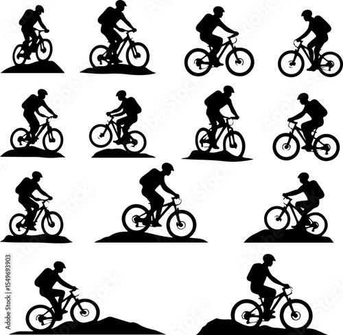 Mountain Bike Trail Designs vector bundle