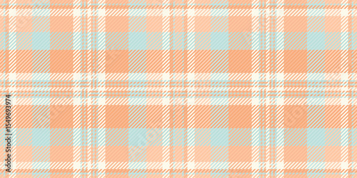 Soft pastel peach and aqua plaid pattern.  Ideal for textile design, fashion, or website backgrounds.  Subtle texture and calming colors evoke feelings of serenity and spring.