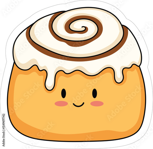 Cinnamon roll sweet sticker