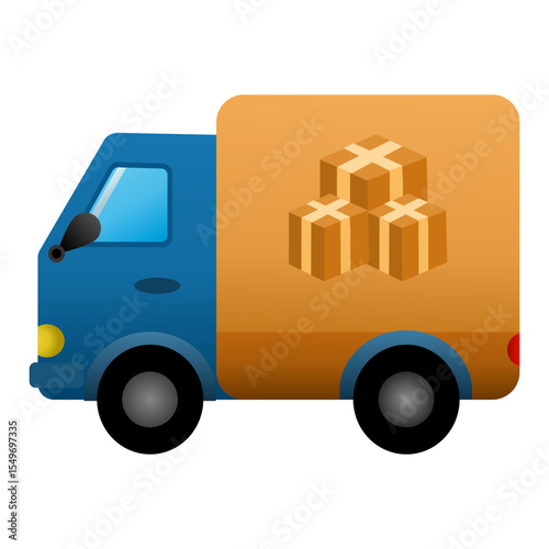 Delivery Truck Editable Vector Icon