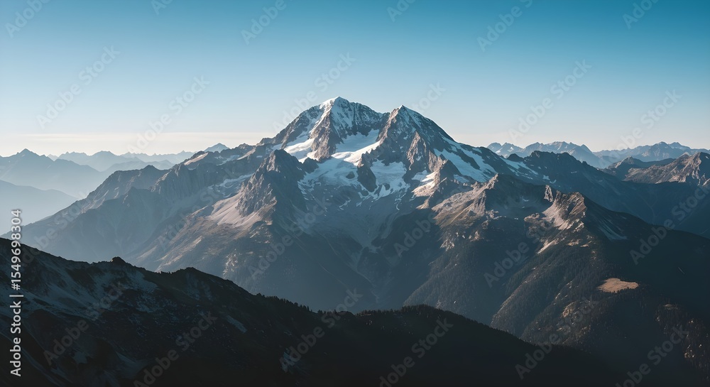 Fototapeta premium Mountain, Mountains, Peak, Majestic Mountain Peak at Sunrise