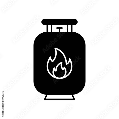 Gas Cylinder Tank Fuel Line Icon