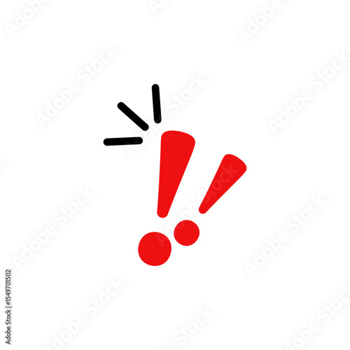 Dynamic exclamation mark with motion lines symbolizes urgency, attention, and immediate action.