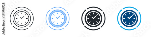 Consistency Icon Set Multiple Style. Designed In Outline, Blue, Glyph, Dual Tone