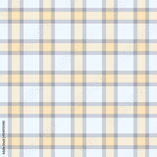 Pastel plaid pattern. A classic fabric design with intersecting lines creating a checked, checkered effect. Versatile for backgrounds, textiles and crafts.