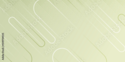 Green pastel abstract wide banner background with geometric shapes pattern. dot bakground.