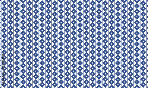 紺色の細い線にズレて並ぶ釘抜き繋ぎ模様