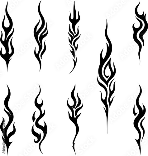 Fantasy Dragon Silhouettes Collection vector bundle