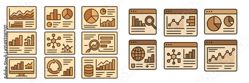 Visual representations of data analytics tools highlighting various charts and graphs for effective decision making