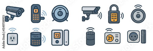 Modern smart home devices showcase diverse functions for enhanced security and convenience in everyday living