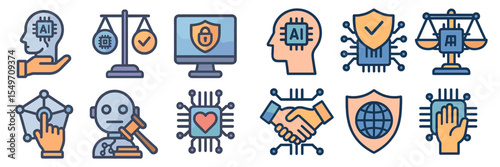 Visual representation of artificial intelligence concepts and ethical considerations in technology