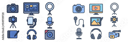 Collection of multimedia equipment for content creation in a digital workspace