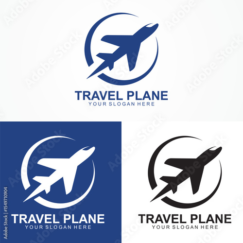 Airplane Travel Logo Design for Aviation, Airline, and Tourism Branding