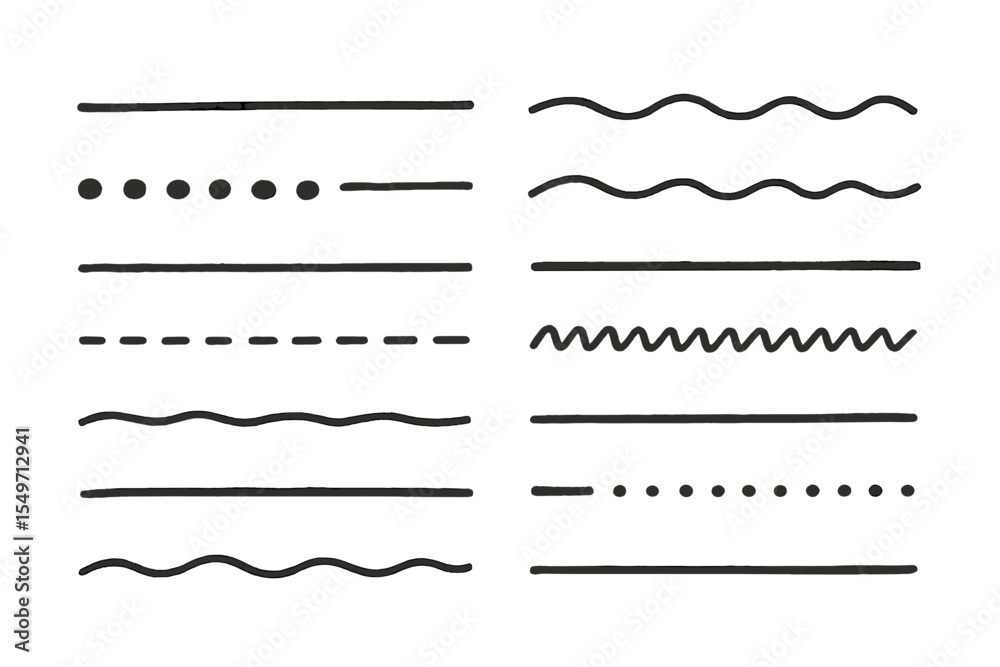 Obraz premium Creative black line patterns for artistic design and illustration