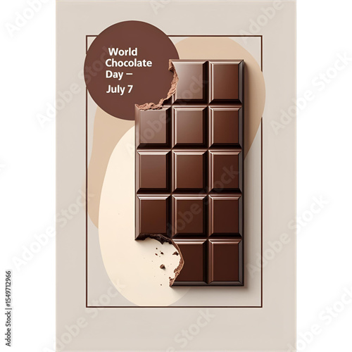 Elegant Chocolate Bar Poster – World Chocolate Day July 7