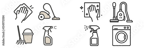 Cleaning tools and activities for effective household maintenance during the day