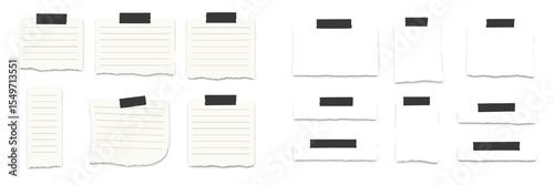 Various sticky notes arranged on a white background for organization and reminders in office or study settings