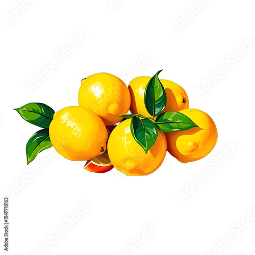 Wallpaper Mural orange and lemon on a plate isolated  , illustration, print, kitchen, ong Torontodigital.ca