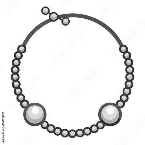 Minimal Silver Anklet Vector Illustration