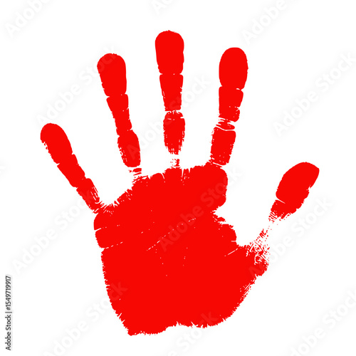 red hand print