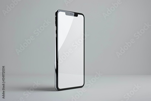High Quality Image of Modern Smartphone Mockup Design Isolated