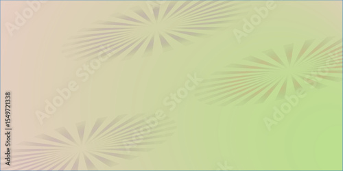 Green and white sunburst background with rays