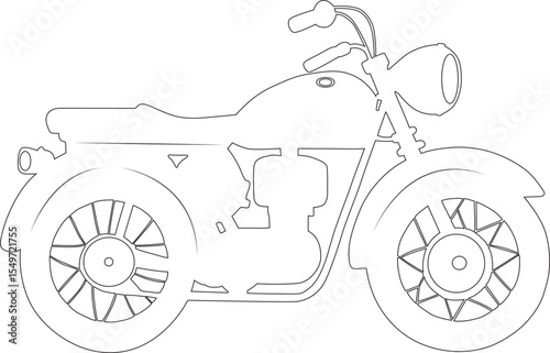 motorcycle line art