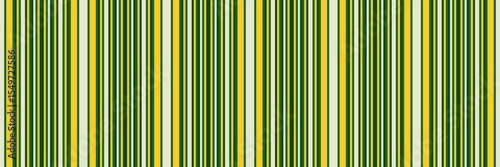 Patterned stripe seamless textile, free fabric background vertical. 1960s pattern texture lines vector in green and yellow colors.