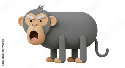 Isolated Cartoon Monkey