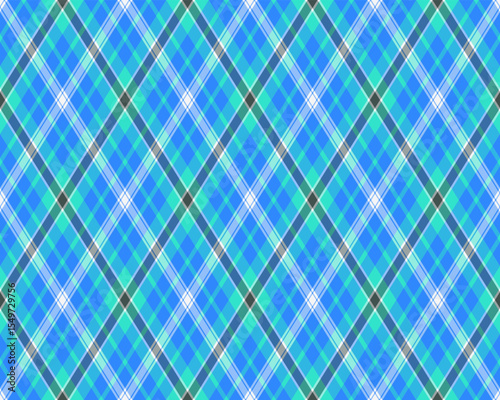Argyle pattern of geometric rhombus. Harlequin check wallpaper design. Classic diamond shaped textile material for web background, print fabric clothing, sweater, wrapping paper, gift card, invitation