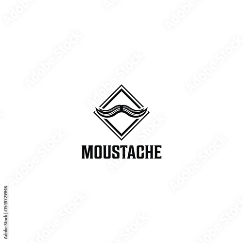vintage logo of mustache