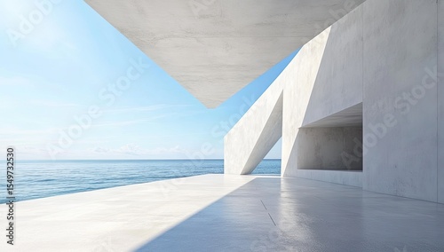 Modern coastal concrete structure