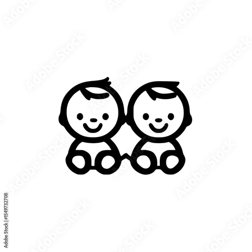 Newborn twin babies avatar icon