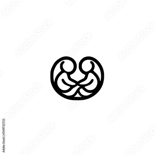 Twin babies icon