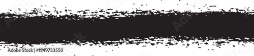 Abstract Black Ink Brush Stroke Grunge Texture Banner